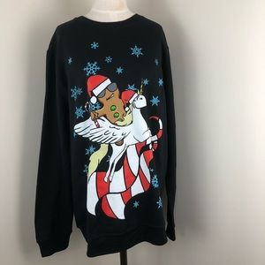 Men’s ugly awesome Christmas sweatshirt Sz lg